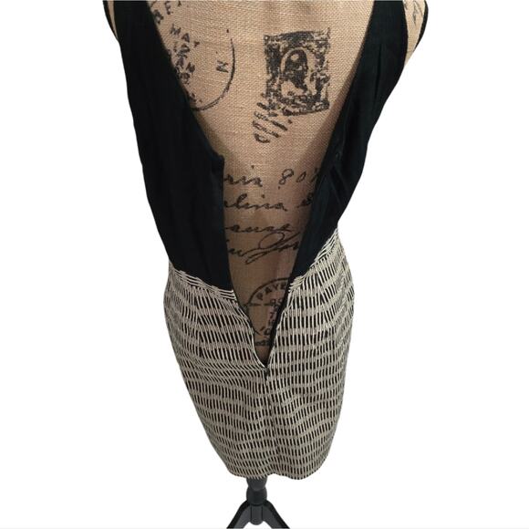Loft Black and Beige Women's Academia Sheath Dress Size 4 - Picture 6 of 10